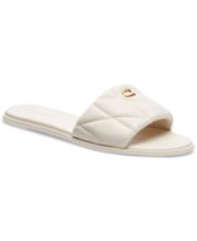 White coach shop flip flops