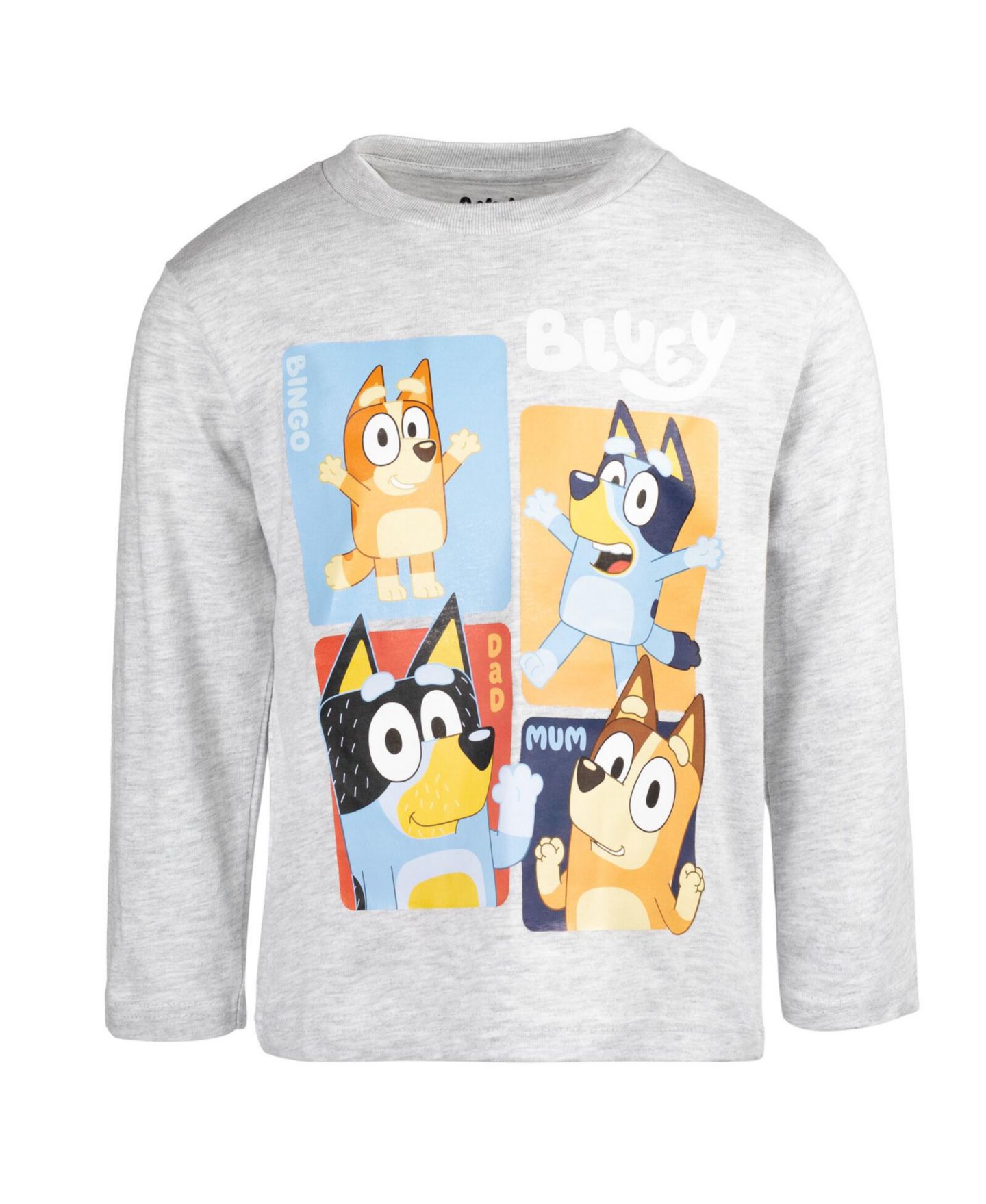 Футболки Bluey 2 Pack Long Sleeve Graphic T-Shirt для девочек, цвет: Синий / Серый — фото 2