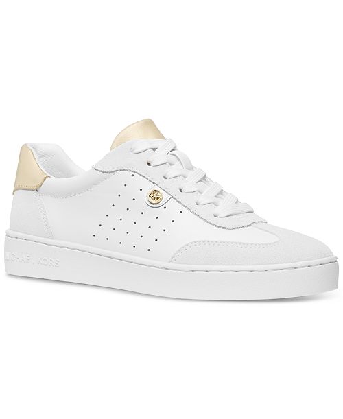 alfani MICHAEL Michael Kors Scotty Leather Lace-up Sneakers Women's Fashion Shoes & Accessories