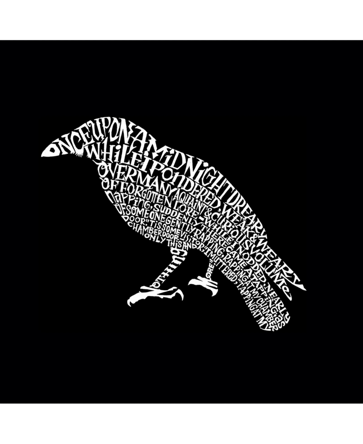 Edgar Allen Poe'S The Raven - Big Girl's Word Art Crewneck Sweatshirt