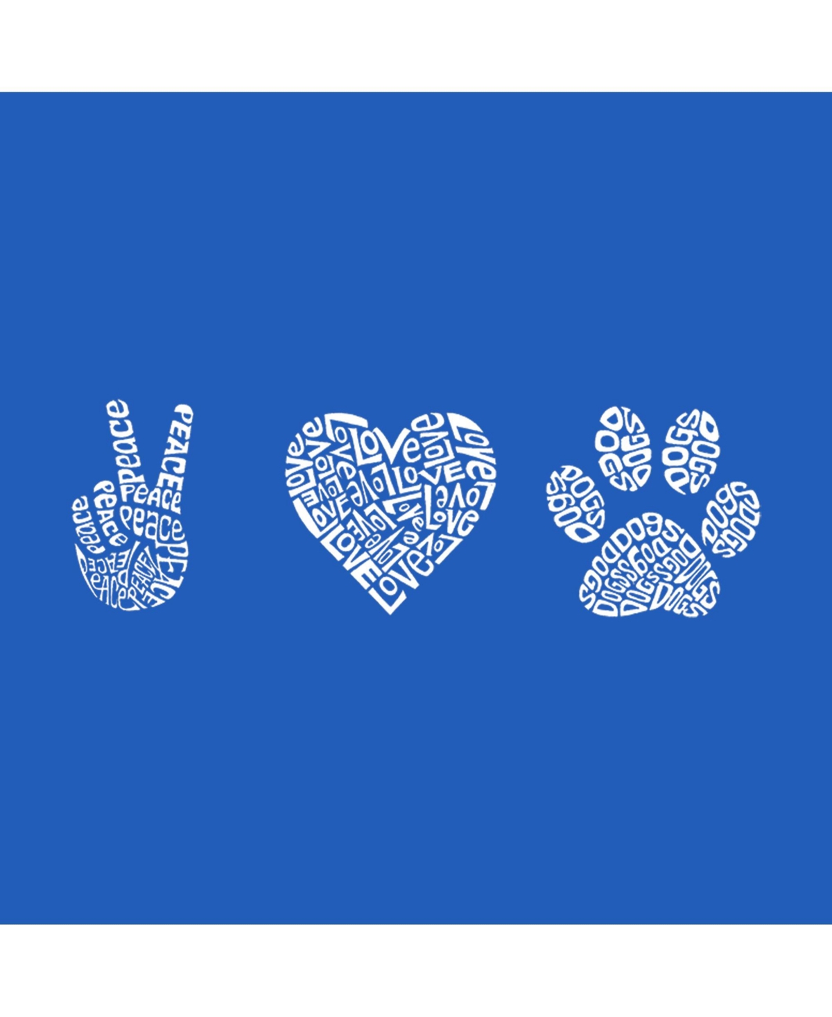 Peace Love Dogs - Big Girl's Word Art Crewneck Sweatshirt