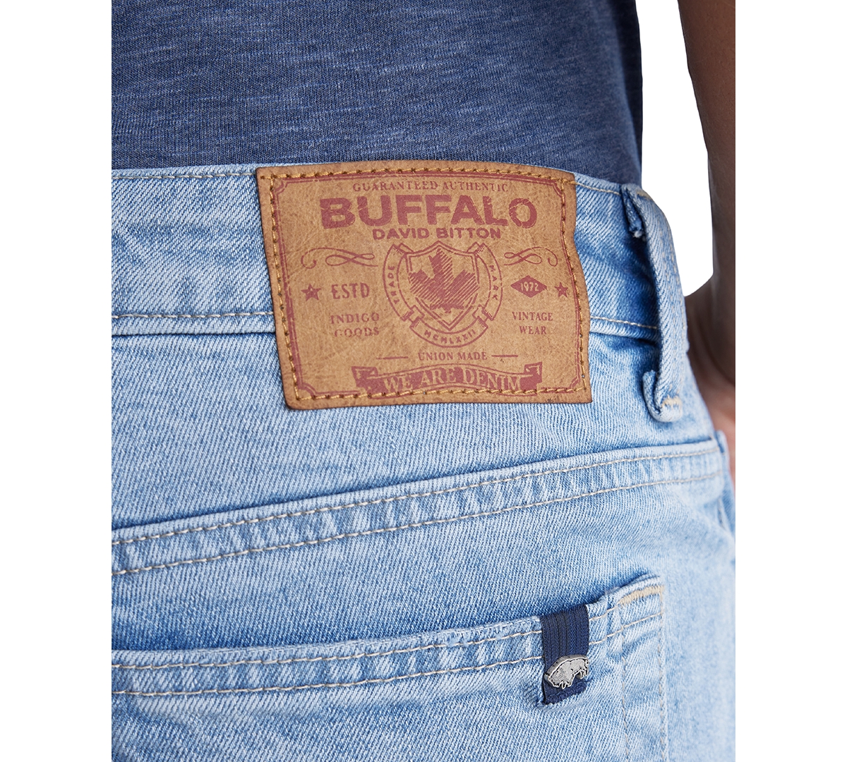 Shop Buffalo David Bitton Men's Dean Relaxed-straight Fit Stretch 10.5" Denim Shorts In Indigo