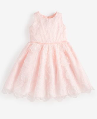 Rare Editions Toddler Little Big Girls Floral Organza Social Dress Big Girls Imitation Pearl Embellished Cardigan In White