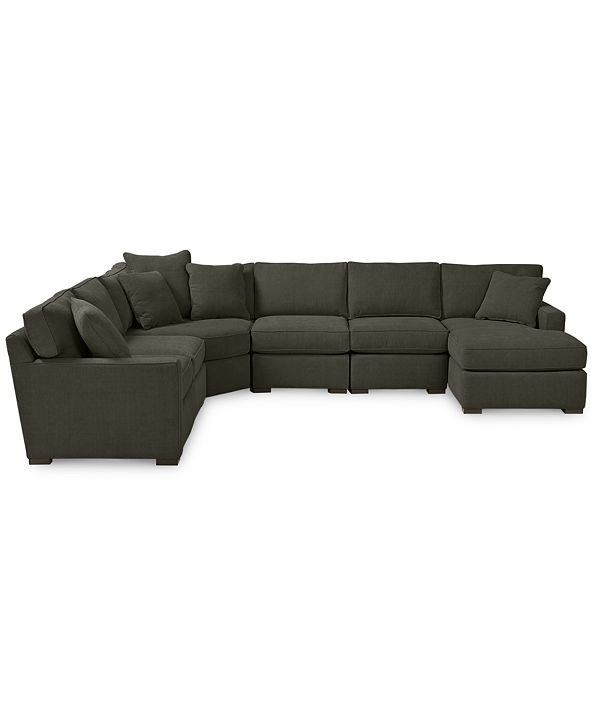 Furniture Radley Fabric 6-Piece Chaise Sectional Sofa ...