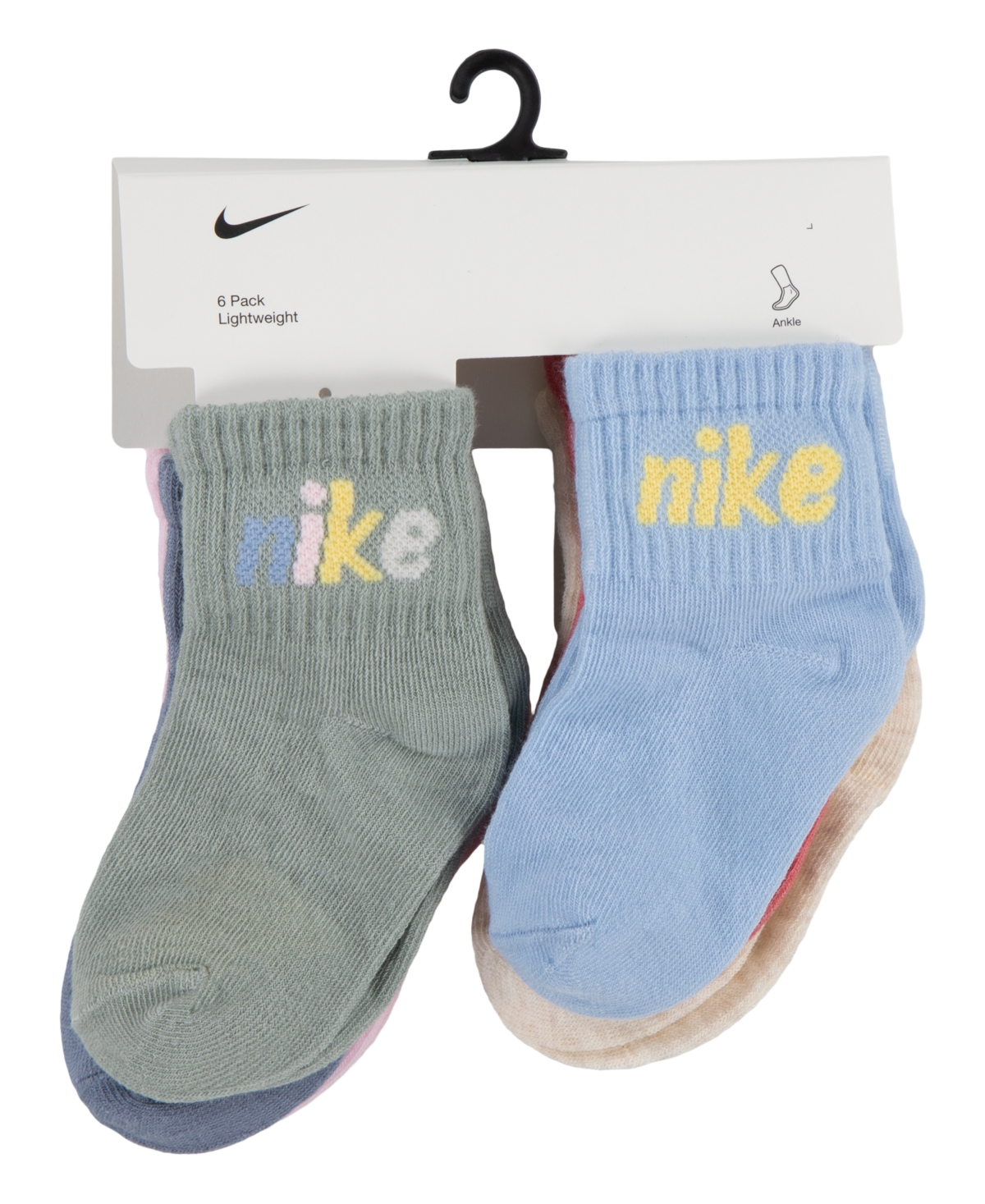 Nike Baby Boys or Girls E1D1 Ankle Fit Socks, Pack of 6