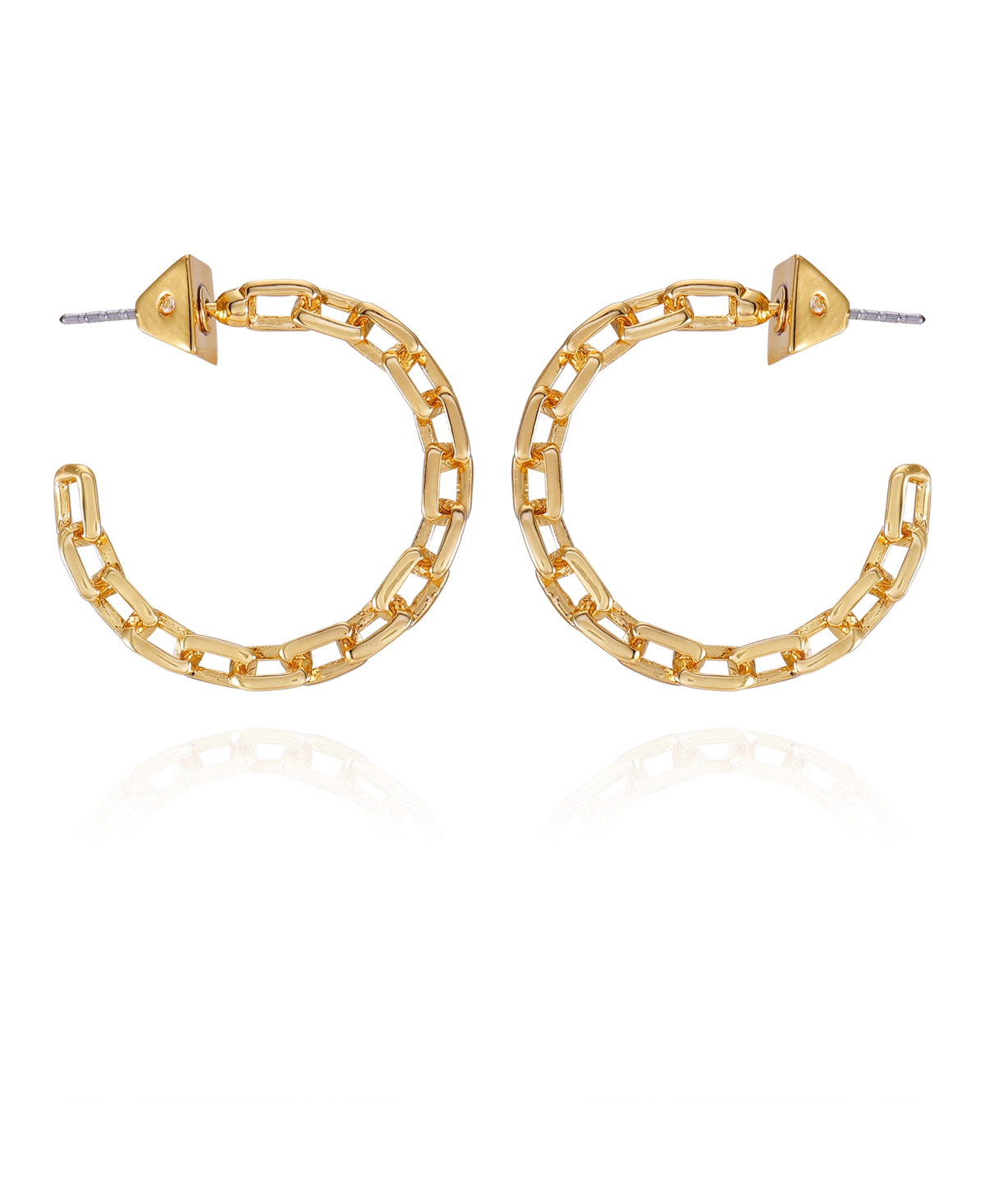 Shop Vince Camuto Gold-tone Link Hoop Earrings