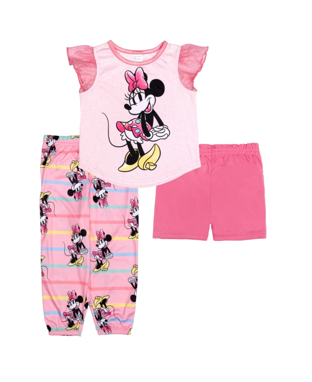 Shop Minnie Mouse Toddler Girls Pajama, 3 Piece Set In Assorted
