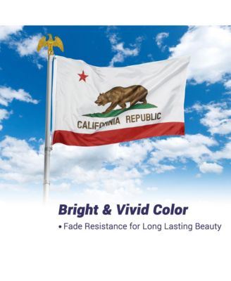 3x5 Ft California State Flag Republic Bear Polyester Grommets Garden Banner