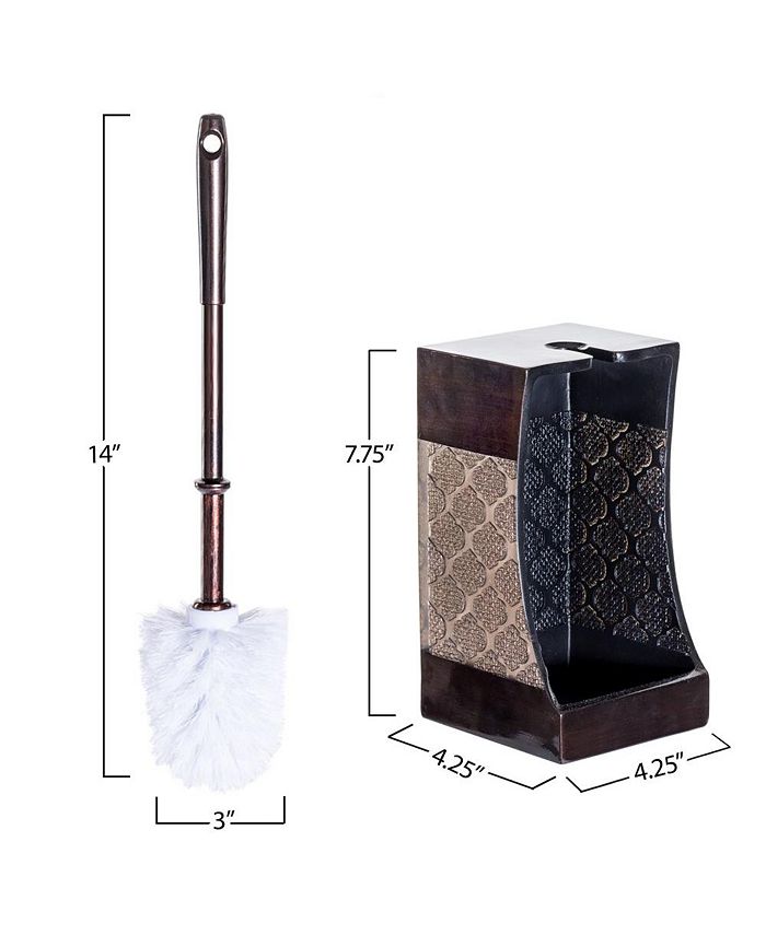 Creative Scents Dahlia Style Brown Toilet Brush with Holder Set Macy's