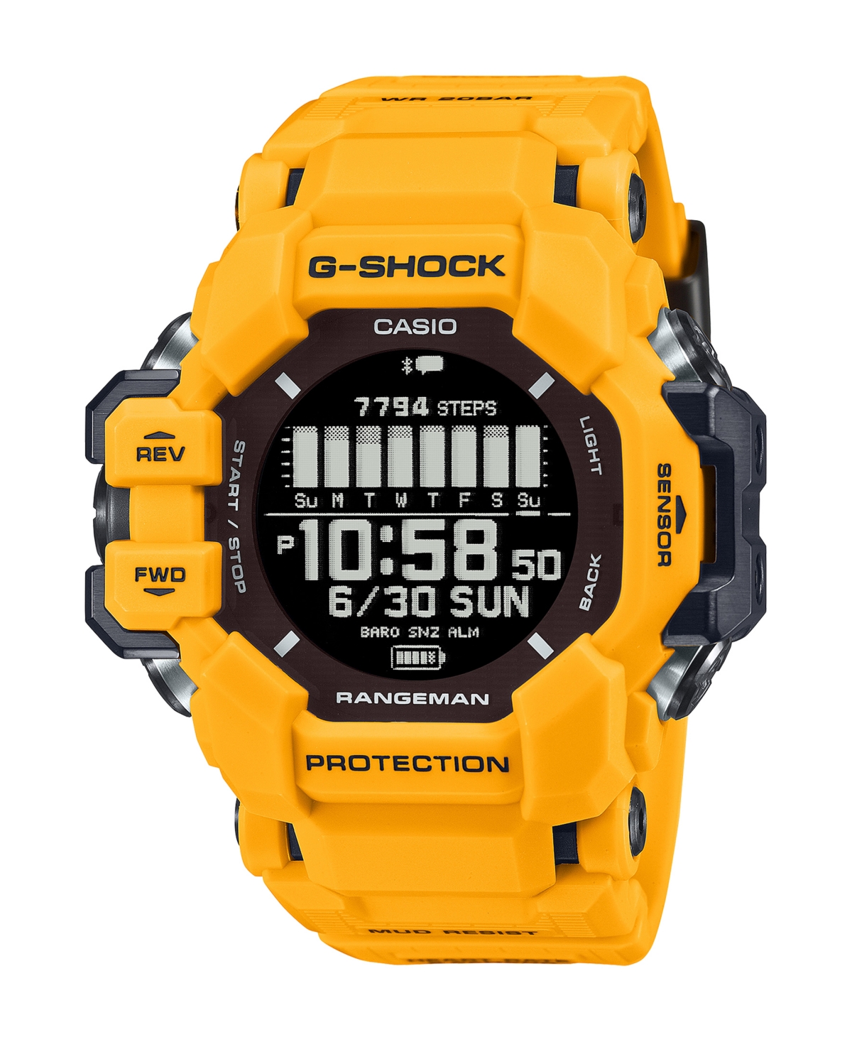 G-shock Men's Digital Yellow Resin Watch, 53.2mm, Gprh1000-9
