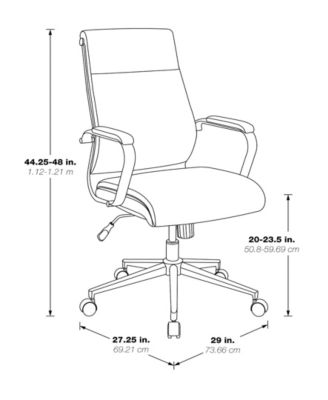 Office Star 48" Fabric, Chrome High Back Manager's Office Chair