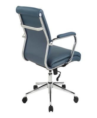 Office Star 41.25" Fabric, Chrome Mid Back Manager's Office Chair