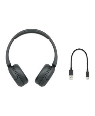 WH-CH520 Wireless Bluetooth On-Ear Headset (Black) with Locator Keychain