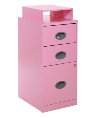 Office Star 27.75" 3 Drawer Locking Metal File Cabinet