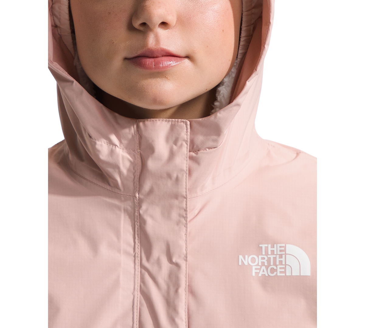 Shop The North Face Big Girls Warm Antora Rain Jacket In Pink Moss