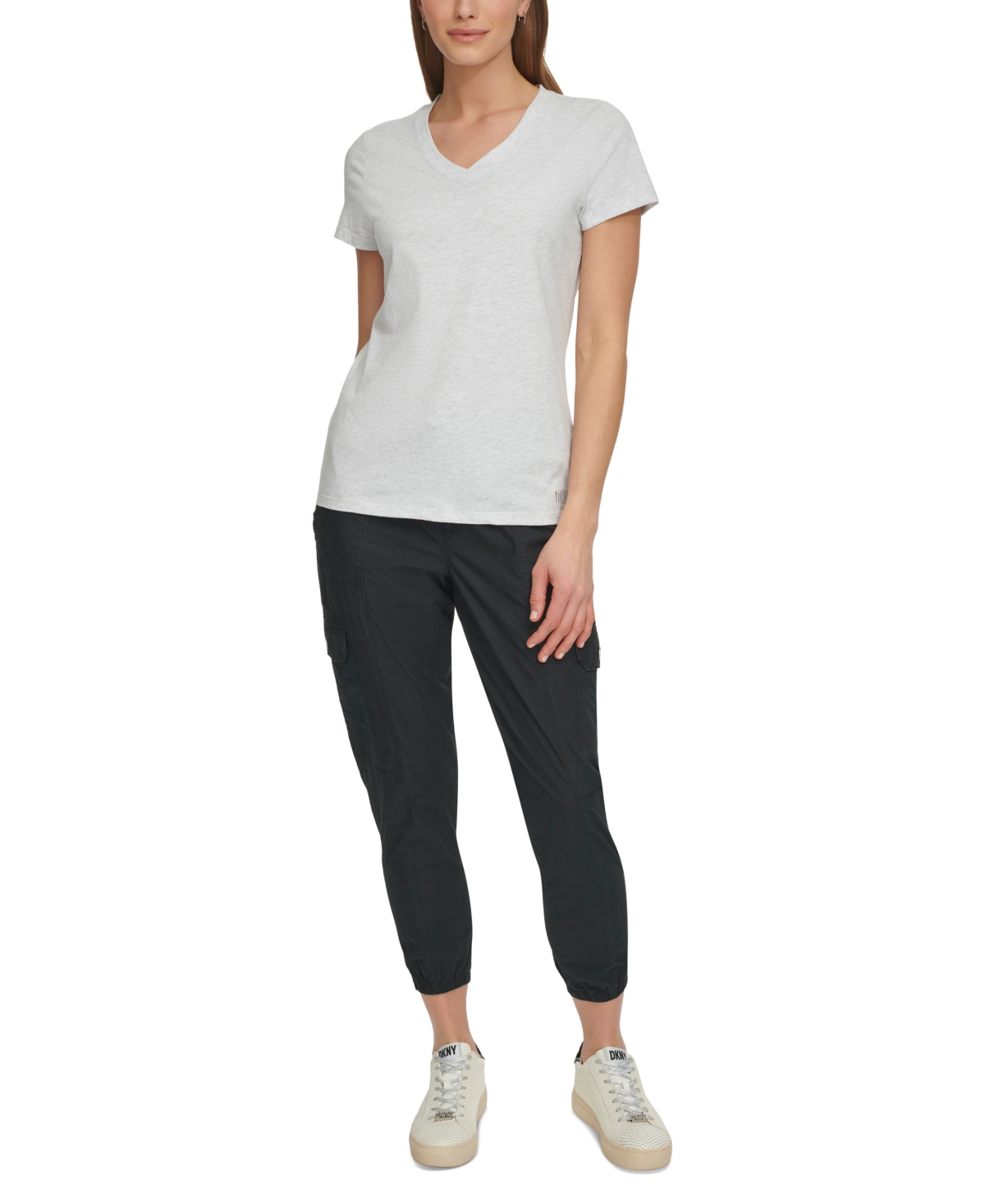 Dkny Sport Women's V-Neck Short-Sleeve T-Shirt