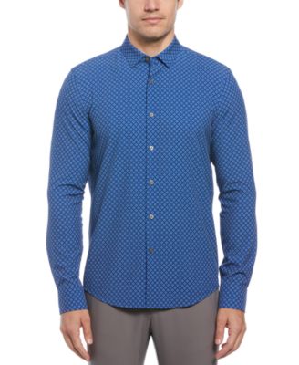 Perry Ellis - Men's Slim-Fit Stretch Diamond Geo-Print Button-Down Shirt