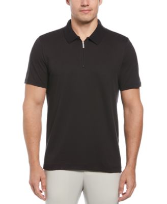 Perry Ellis - Men's Classic-Fit Stretch Colorblocked 1/4-Zip Polo Shirt