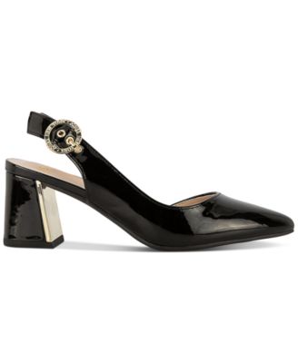 Women's Candree Pointed Toe Block Heel Slingback Pumps