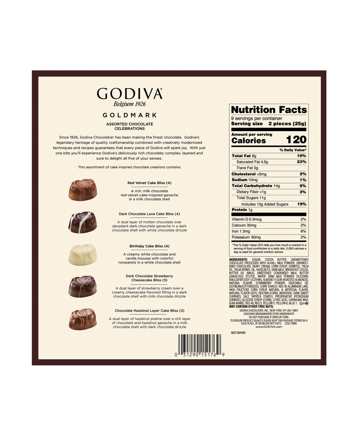 Shop Godiva Goldmark Celebrations Limited Edition Assorted Cake Inspired Chocolates, 18 Pc In No Color