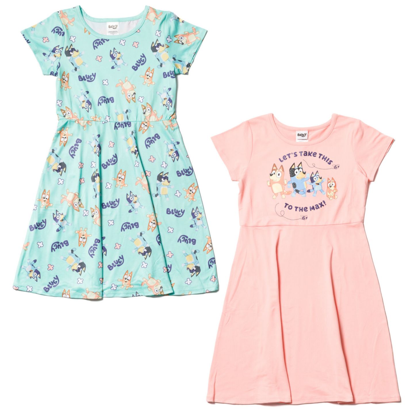 Платья Bluey Mom Dad Bingo 2 Pack Skater Dresses Toddler Child для девочек-малышей — фото 1