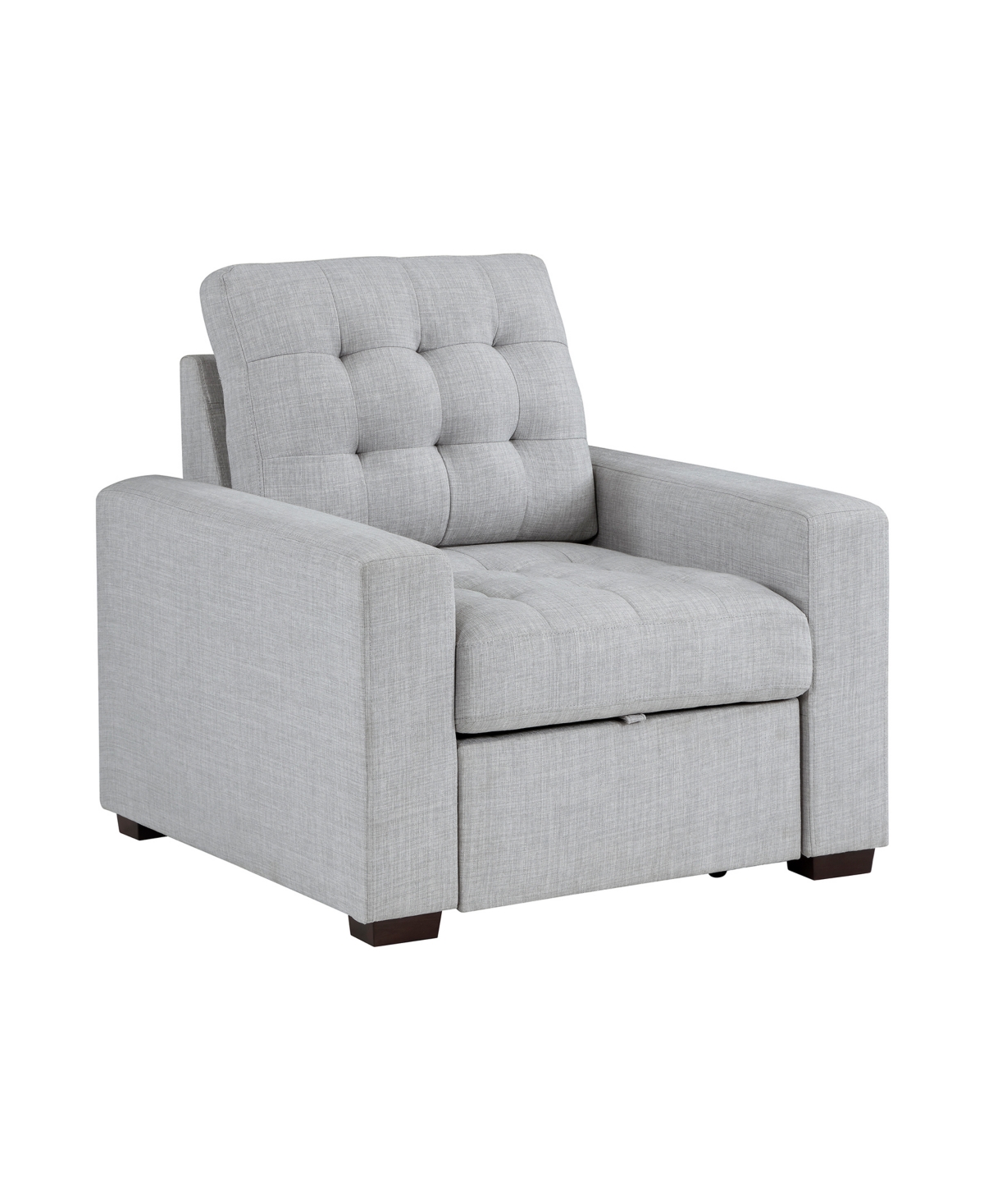 Homelegance White Label Bonita 38" Chair With Pull-out Ottoman In Gray
