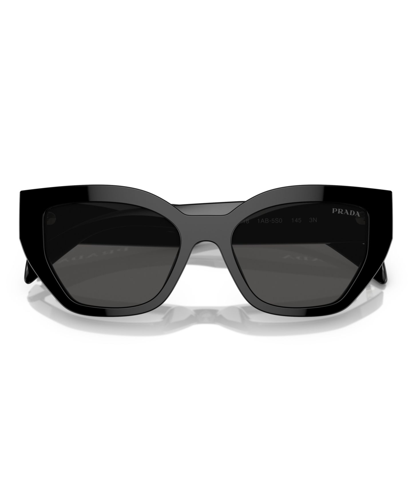 Женские солнцезащитные очки PRADA Lettering Butterfly Sunglasses, PR A09S, цвет: Чёрный — фото 2