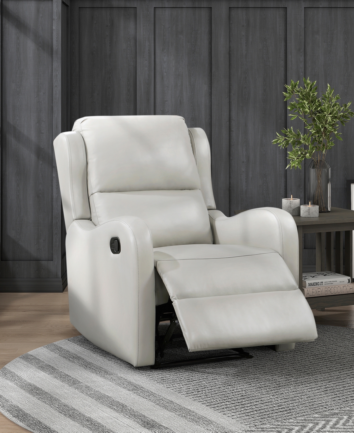 Homelegance White Label Cynthia 30" Manual Recliner In Beige