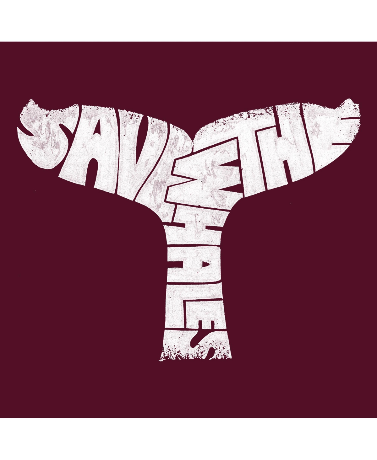 Save The Whales - Big Girl's Word Art Crewneck Sweatshirt