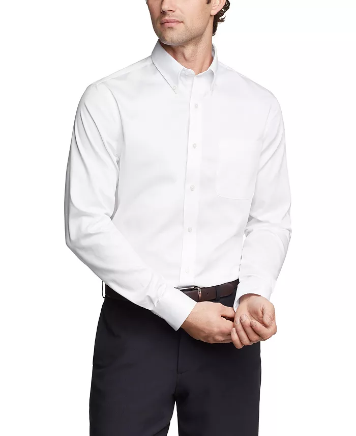 Men's TH Flex Regular Fit Wrinkle Resistant Stretch Twill Dress Shirt