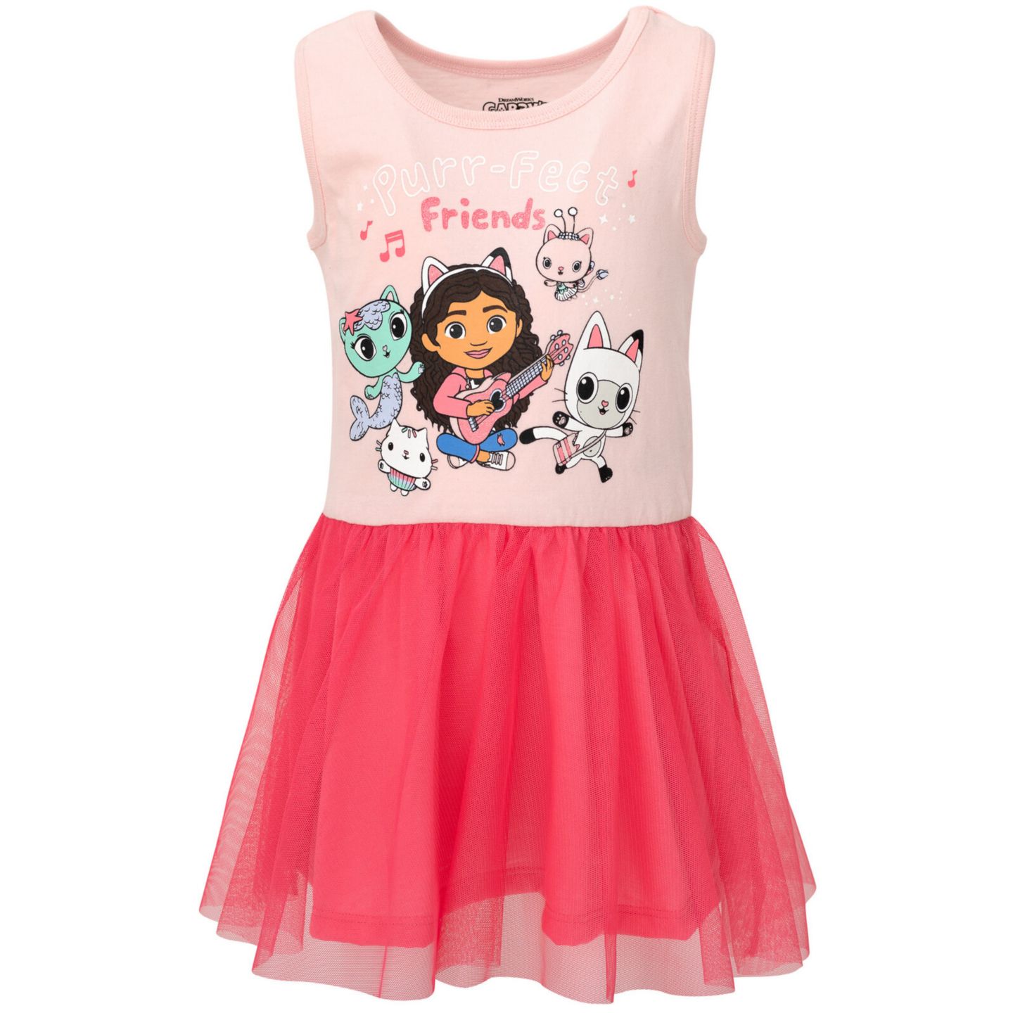Платье Gabby's Dollhouse Dreamworks Cakey Cat Gabby Kitty Fairy Tulle Dress для девочек-малышей, цвет: Розовый — фото 2