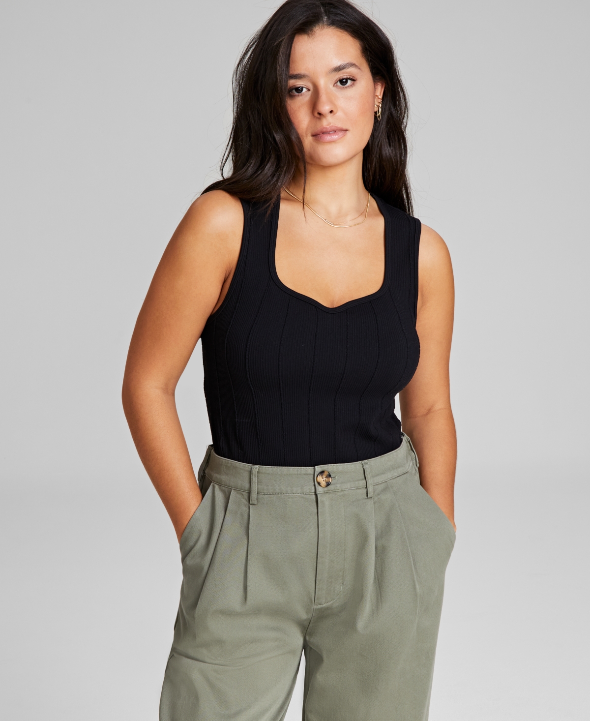 And Now This Women's Seamless Sleeveless Bodysuit, Created For Macy's In Black