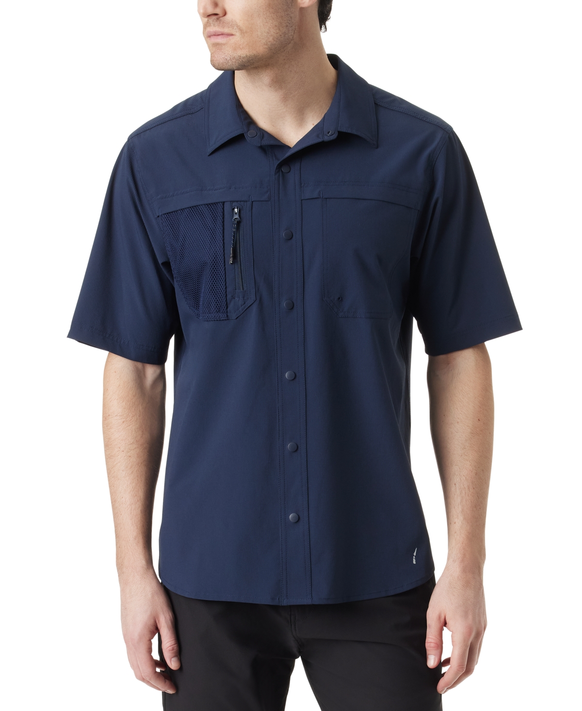 Shop Bass Outdoor Men's Explorer Short-sleeve Shirt In Navy Blazer
