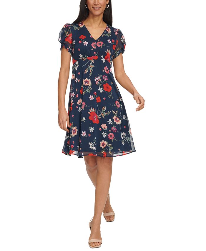 Calvin klein chiffon dress outlet