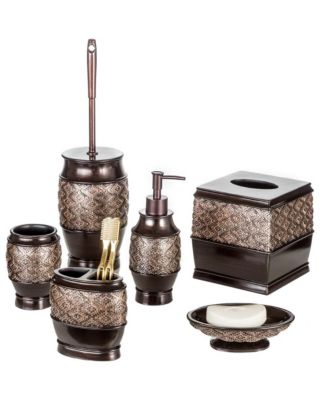 Dublin Brown Bathroom Accessories Set 6-Piece - Macy's