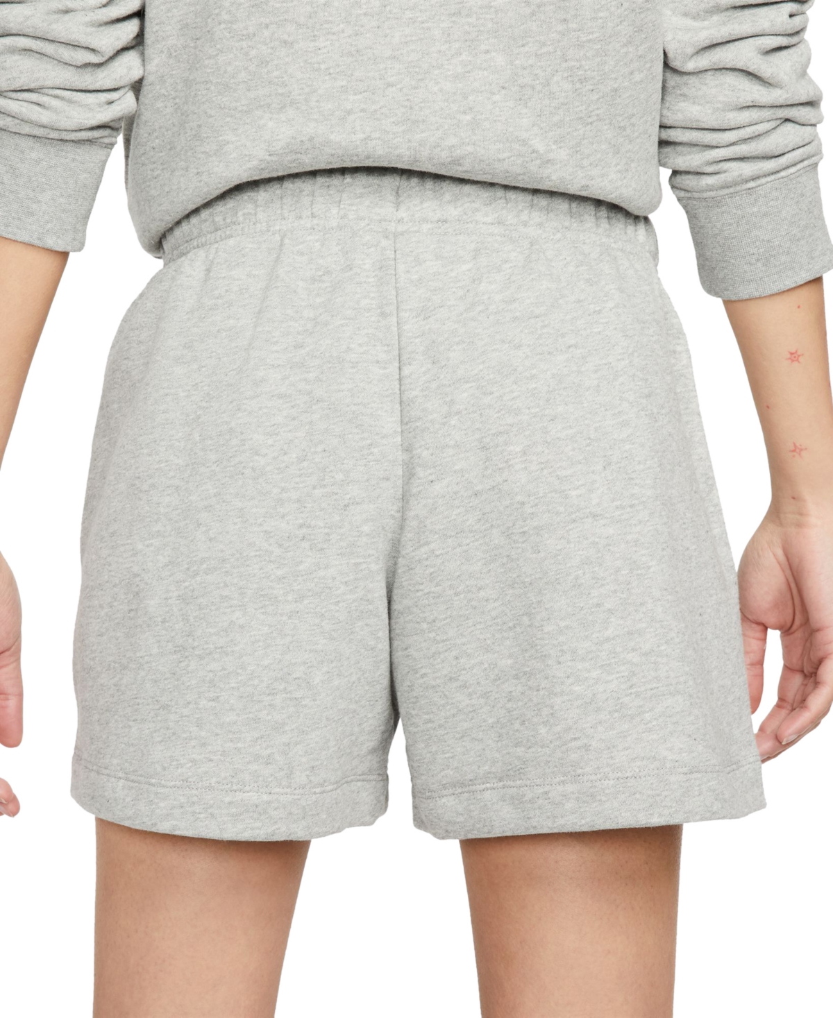Nike Women's Sportswear Club Fleece Mid-Rise Shorts -white