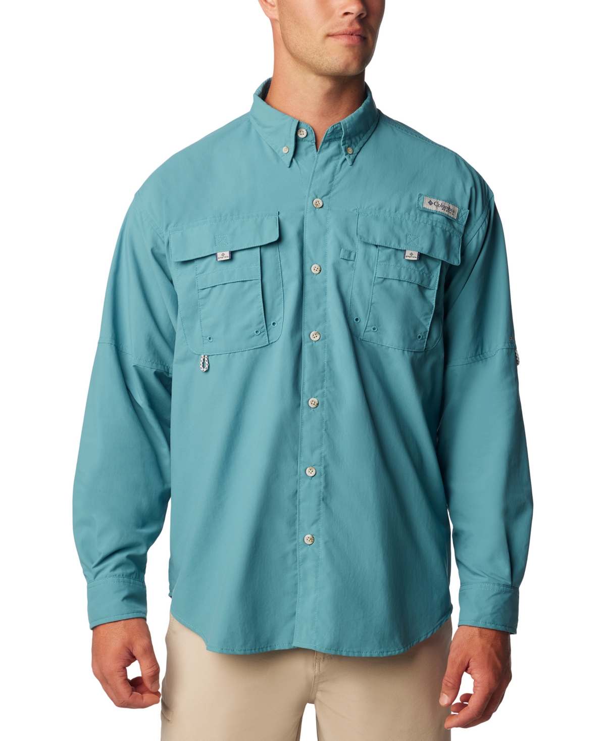 Columbia Men's Bahama Ii Long Sleeve Shirt In Canyon Blue