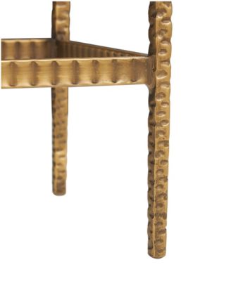 37" x 12" x 28" Marble Gold-Tone Metal Legs Console Table