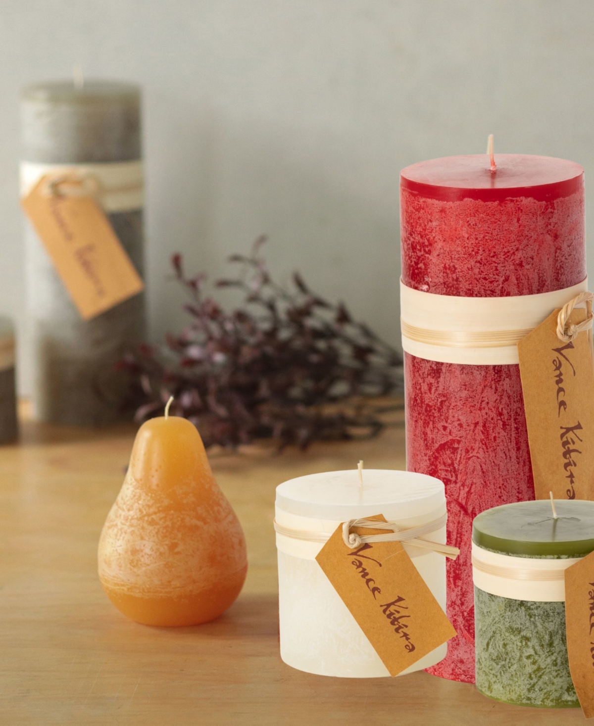 Vance Kitira Timber Pillar Candle