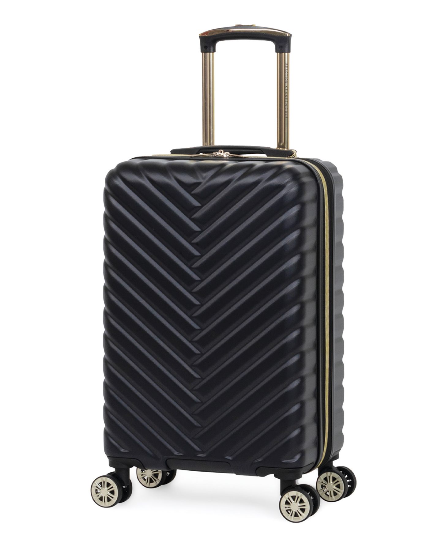 Чемоданы Kenneth Cole Reaction Madison Square Hardside Chevron Expandable Luggage, 2-Piece 20" Carry-On and Tote, цвет: Чёрный — фото 3