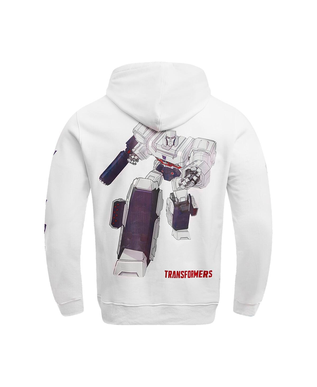 Shop Freeze Max Men's And Women's  White Transformers No Mercy Pullover Hoodie