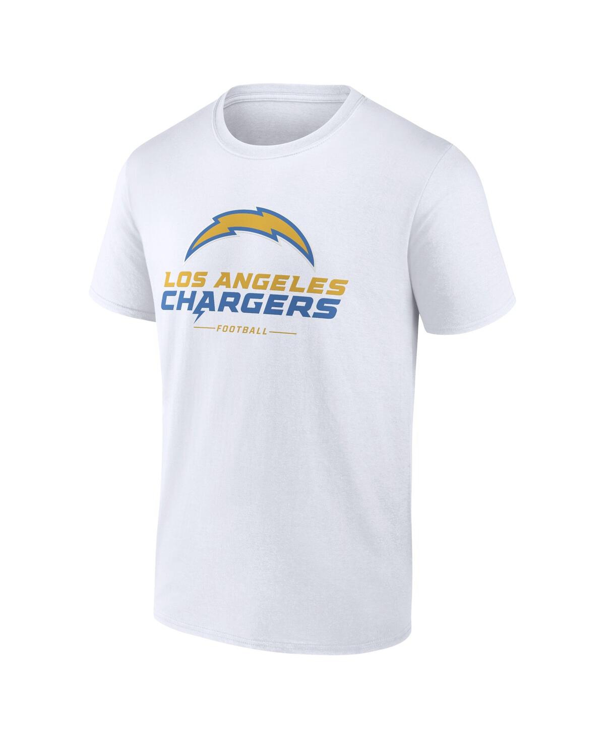 Fanatics Men's  White Los Angeles Chargers Team Lockup T-shirt In White