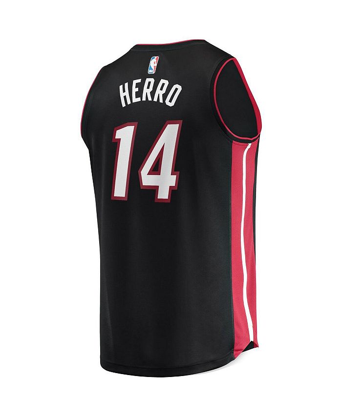 Fanatics Men's Tyler Herro Black Miami Heat Fast Break Replica Jersey