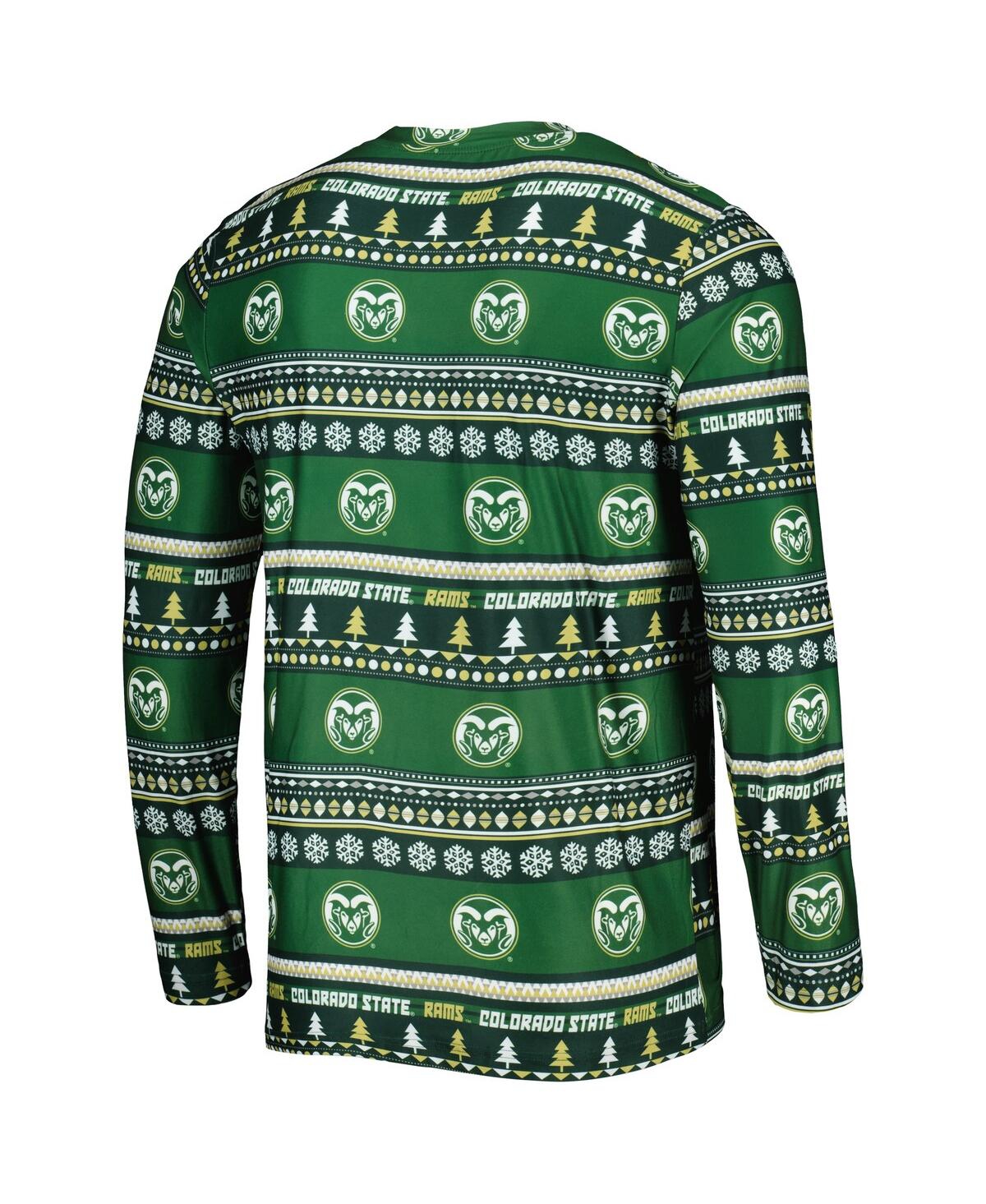 Concepts Sport Men's  Green Colorado State Rams Swivel Long Sleeve T-shirt And Pants Sleep Set In Green