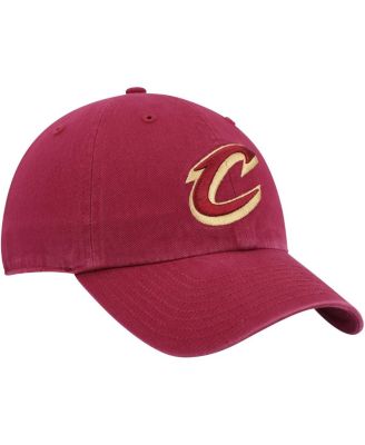 Men's Wine Cleveland Cavaliers Team Logo Clean Up Adjustable Hat