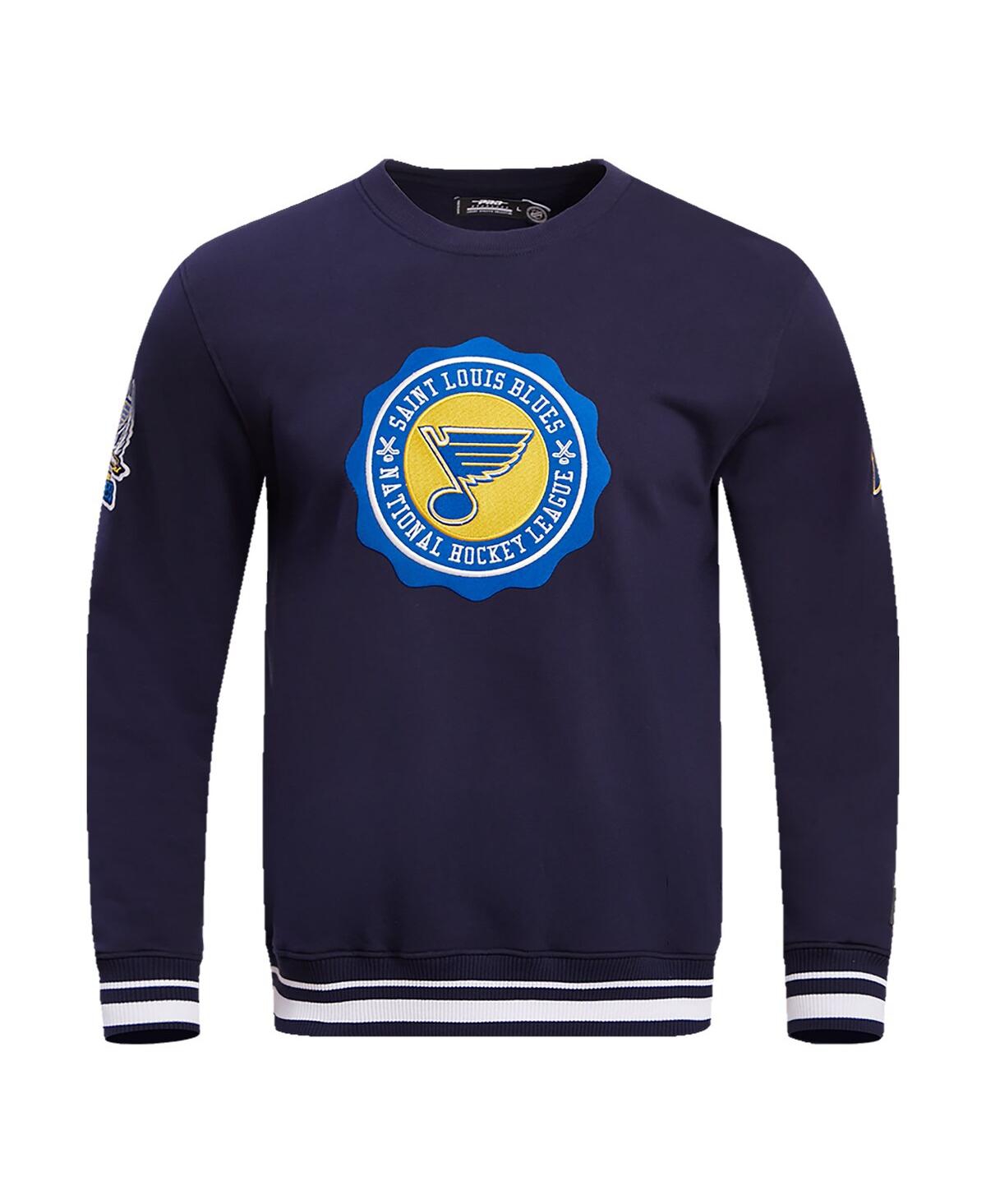 Shop Pro Standard Men's  Navy St. Louis Blues Crest Emblem Pullover Sweatshirt