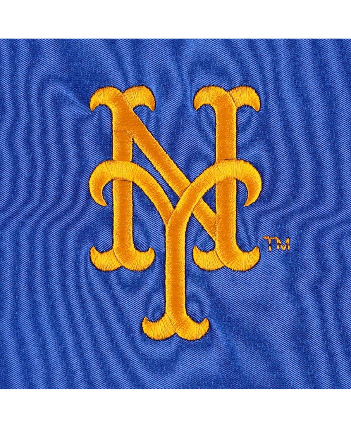 DUNBROOKE MEN'S DUNBROOKE ROYAL, HEATHER GRAY NEW YORK METS ALPHA FULL-ZIP JACKET 