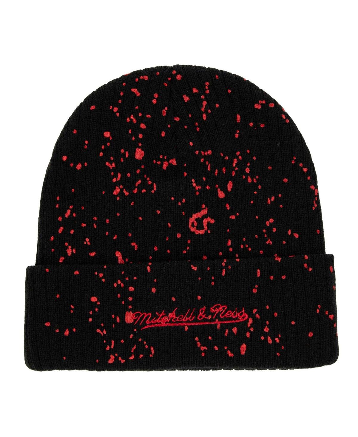 Men's Mitchell & NessPhiladelphia 76ers Nep Speckle Cuffed Knit Hat - Black
