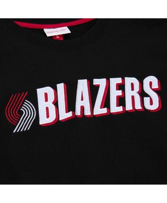 Men's Black Portland Trail Blazers Hardwood Classics There and Back Pullover Sweatshirt