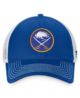 Men's Royal, White Buffalo Sabres Slouch Core Primary Trucker Snapback Hat